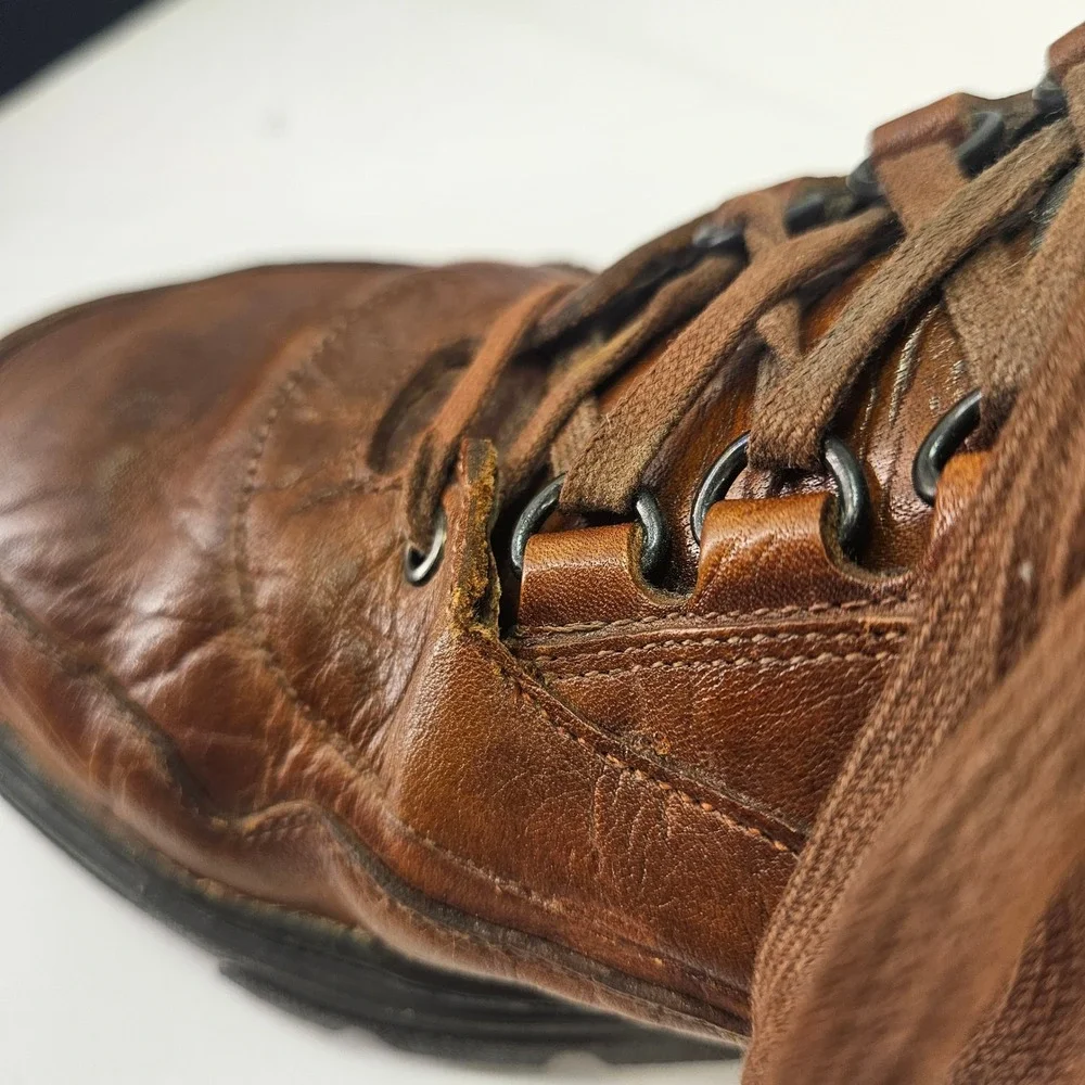 Mephisto Dribbler Runoff Air Mens Leather‎ Lace Up Casual Walking Shoes Brown 10